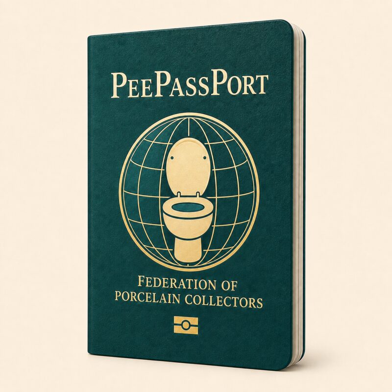 Pee-PassPort – Reisepass-Element in Piss-Pott-Pass